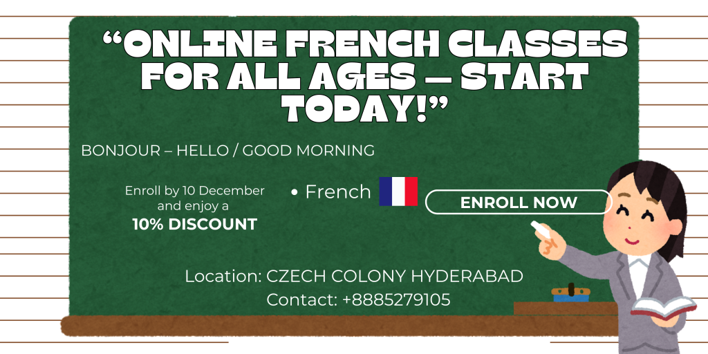 The best French class in city by youngest teacher she learned fresh she teach what she learnt and more